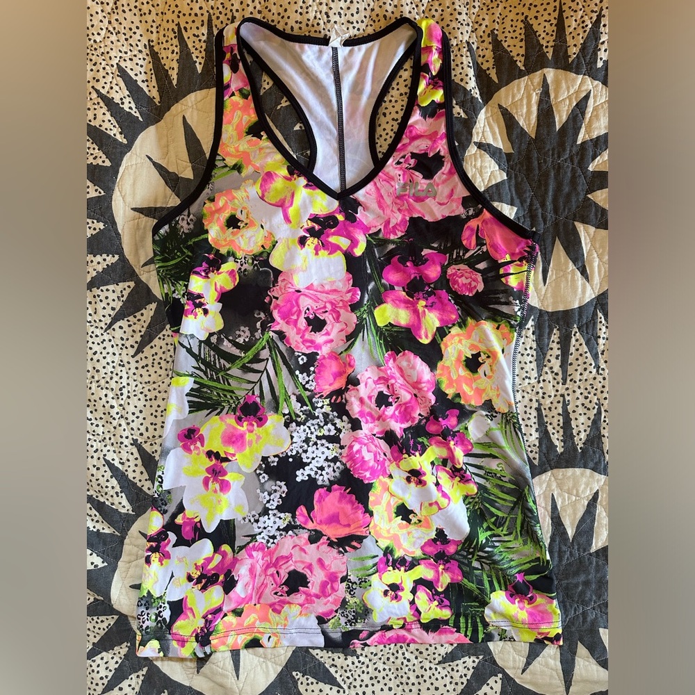 Fila | Floral Racerback Tank